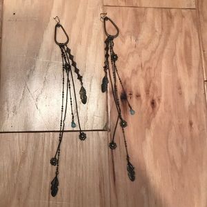 Long Lucky Brand Charm Earrings